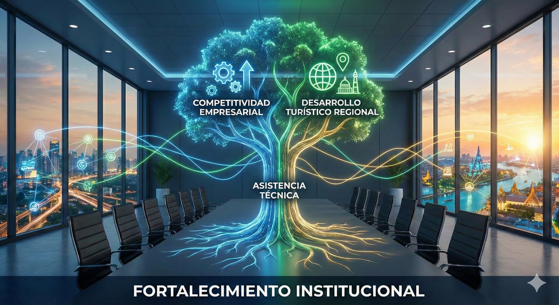 Equipo de trabajo en taller presencial de fortalecimiento institucional para la competitividad regional